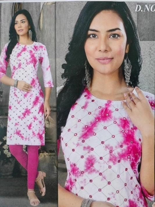 Short Kurti With Mirror Work