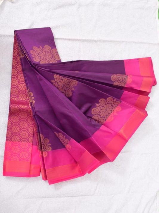 Semi silk with contrast border