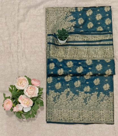 Organza zari woven saree