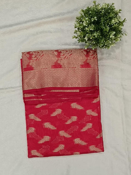 Organza zari woven saree