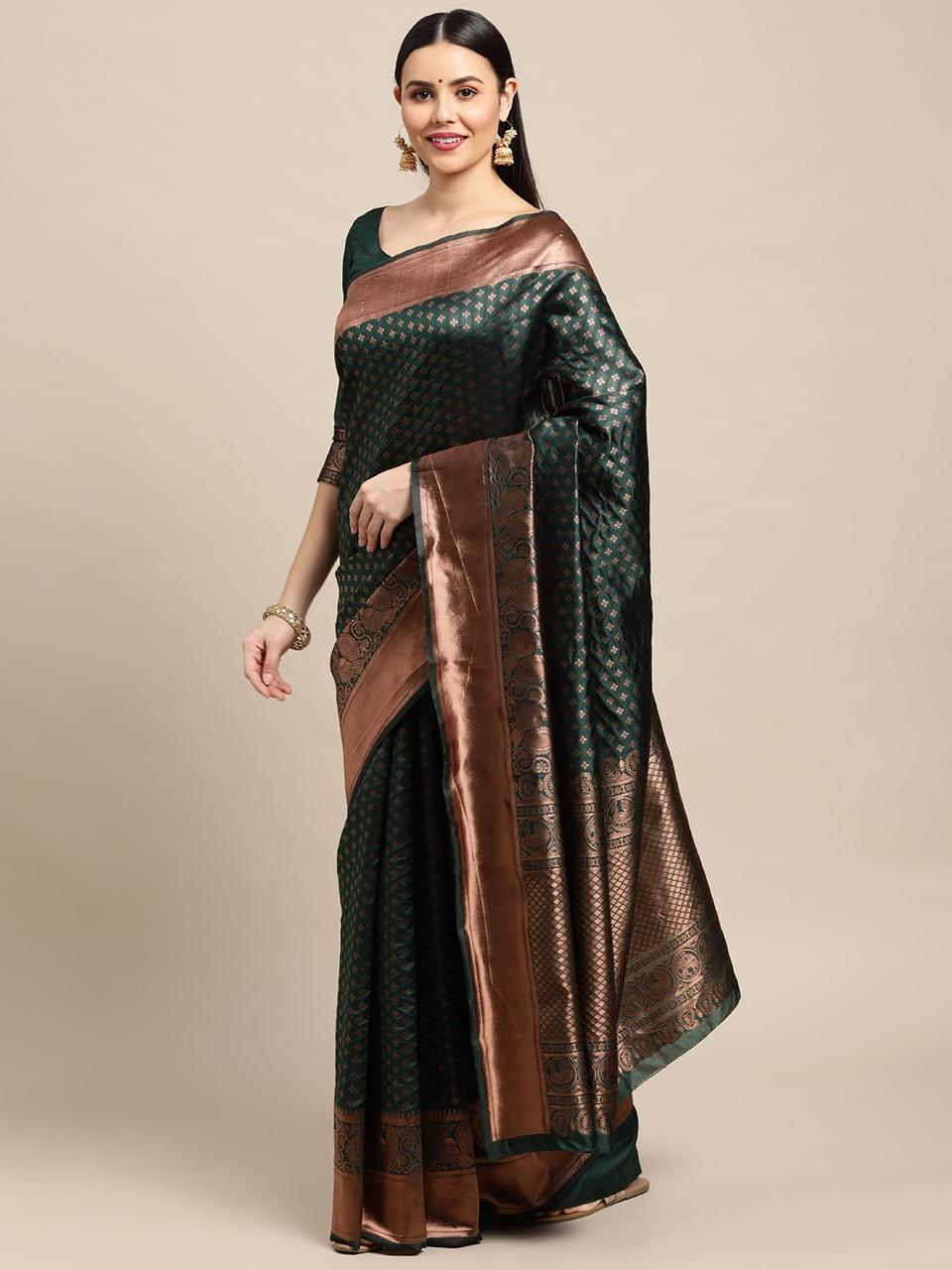 Jequard saree contrast boader