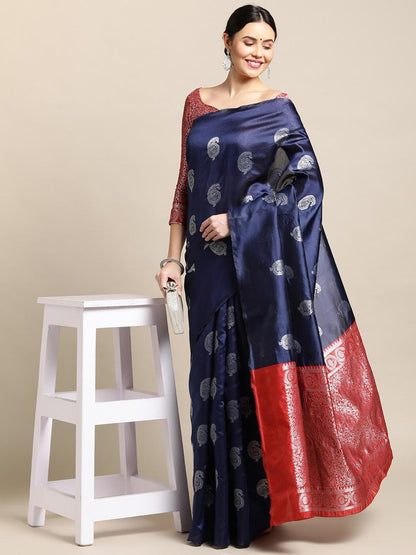 Jequard saree contrast boader