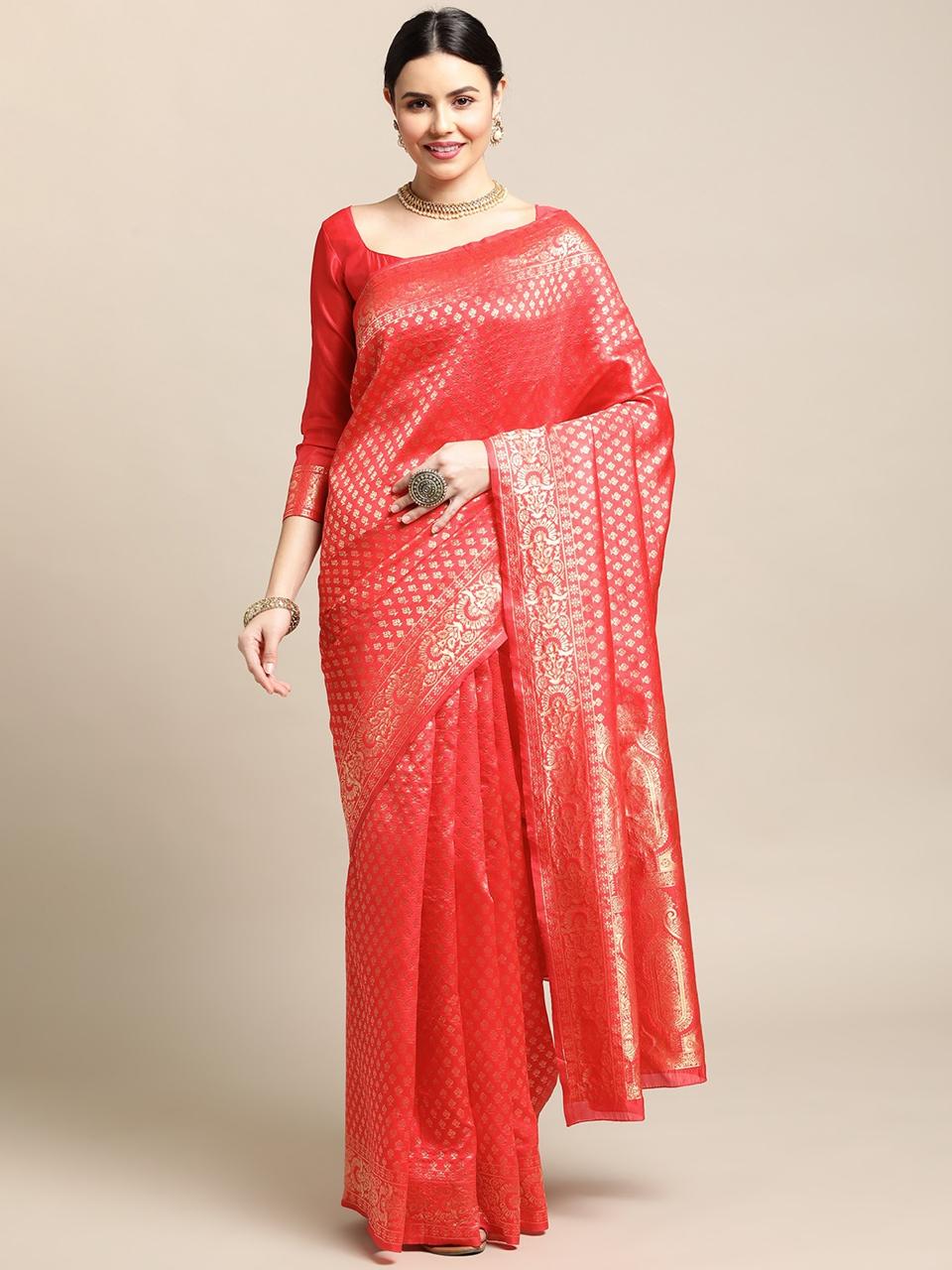 Jequard saree self boader