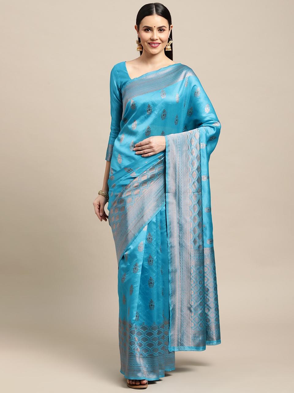 Jequard saree self boader